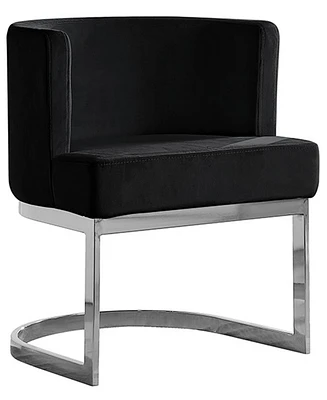 Best Quality Furniture Single 24" L x 23" W 30" H Velvet Barrel Chair with Chrome Legs