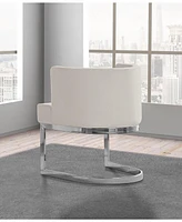 Best Quality Furniture Single 24" L x 23" W 30" H Velvet Barrel Chair with Chrome Legs