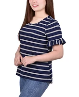 Ny Collection Women's Short Bell Sleeve Top