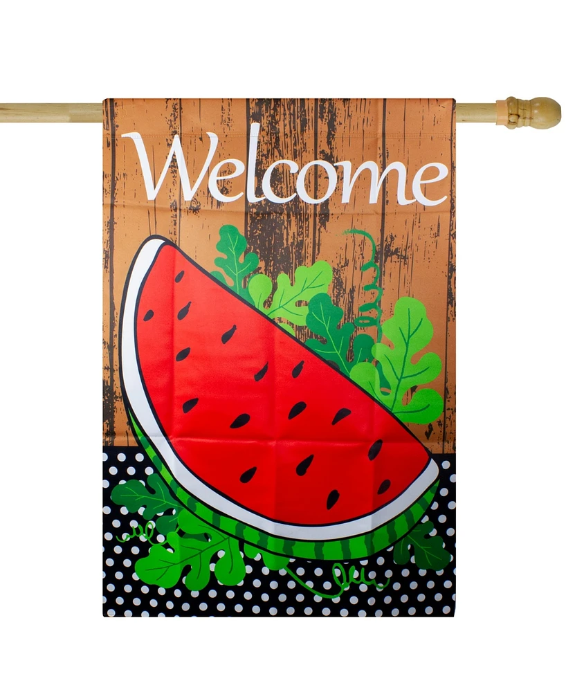 Northlight Welcome Watermelon Slice Spring Outdoor House Flag 28" x 40"