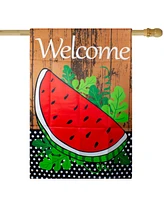 Northlight Welcome Watermelon Slice Spring Outdoor House Flag 28" x 40"