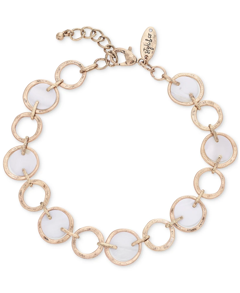 Style & Co Circle Rivershell Anklet, Created for Macy's