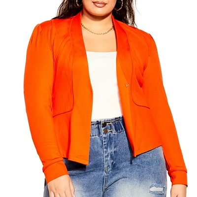 City Chic Plus Size Piping Praise Jacket