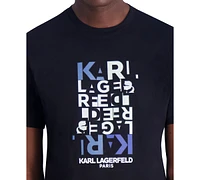 Karl Lagerfeld Paris Men's Broken Letters Logo T-Shirt
