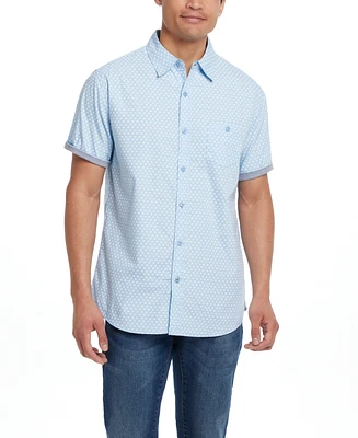 Weatherproof Vintage Men's Short Sleeve Cotton Poplin Shirt