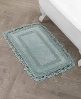 Laura Ashley Crochet Reversible Cotton Bath Rug, 21" x 34"