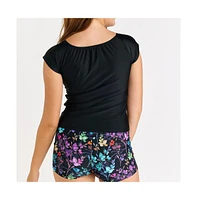 Calypsa Women's Zoey Crop Swim Top
