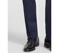 Calvin Klein Men's Slim-Fit Wool-Blend Stretch Plaid Suit Separate Pant