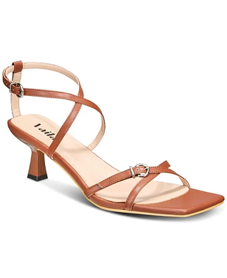 Vaila Shoes Women's Isabella Strappy Barely There Kitten-Heel Dress Sandals