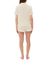 Gap Women's 2-Pc. Notched-Collar Short Pajamas Set