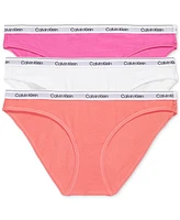 Calvin Klein Women's 3-Pk. Modern Logo Low-Rise Bikini Underwear QD5207