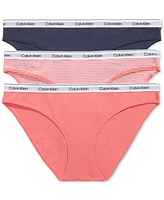 Calvin Klein Women's 3-Pk. Modern Logo Low-Rise Bikini Underwear QD5207
