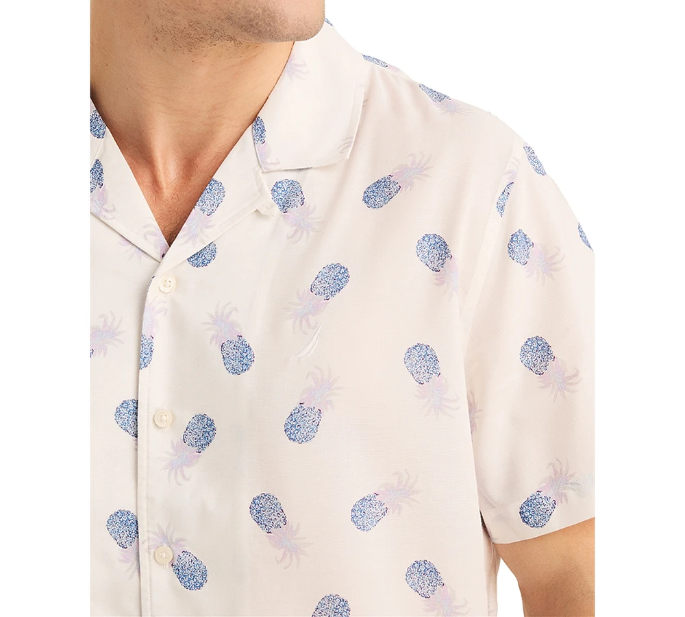 Men's Miami Vice x Nautica Printed Short Sleeve Button-Front Camp Shirt