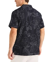 Men's Miami Vice x Nautica Printed Short Sleeve Button-Front Camp Shirt