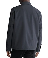 Calvin Klein Men's Seersucker Long Sleeve Zip-Front Shirt-Jacket