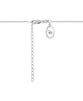 Wonder Fine Jewelry Diamond Mickey Mouse Dangle Collar Necklace (1/5 ct. t.w.) in Sterling Silver, 16" + 2" extender