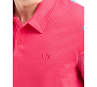 A|X Armani Exchange Men's Floral Polo Shirt