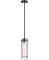 Dainolite 19.75" Metal, Glass Pasha 1 Light Pendant