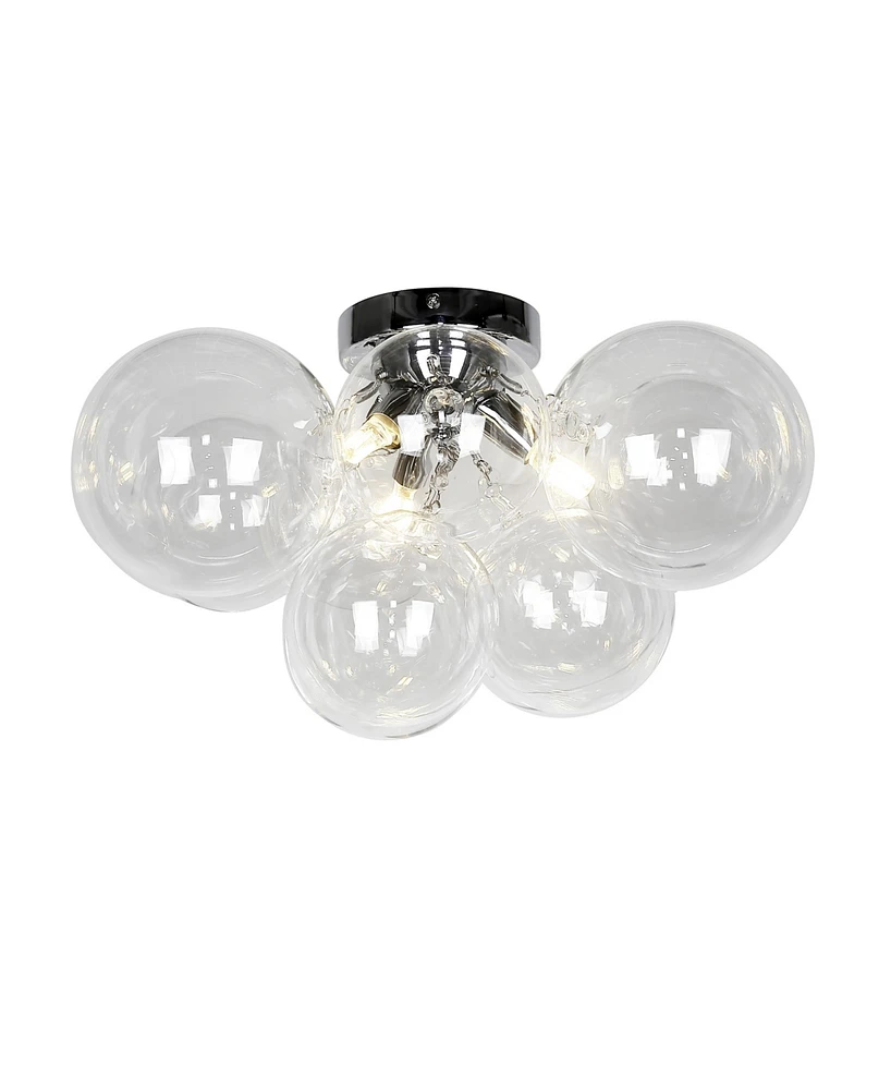 Dainolite 11.5 Metal Comet 3 Light Flush Mount with Glass