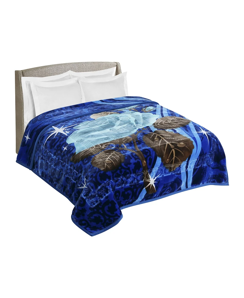 Nestl Printed Faux Mink Weighted Blanket, 9 lbs, Queen