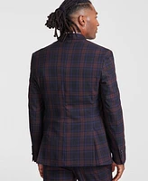 Tayion Collection Men's Classic-Fit Plaid Suit Jacket