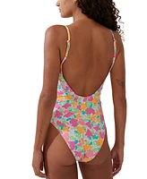 Cotton On Women's Floral-Print Cheeky One-Piece Swimsuit