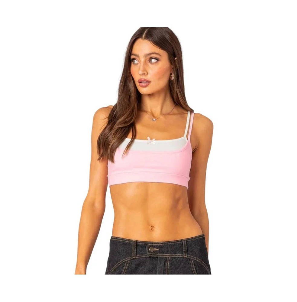 Women's Gracie layered bra top - Light