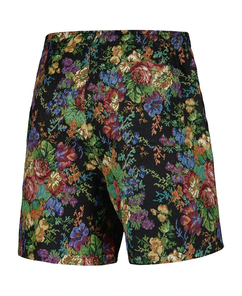 Men's Pleasures Black Atlanta Braves Floral Shorts