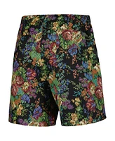 Men's Pleasures Black Atlanta Braves Floral Shorts