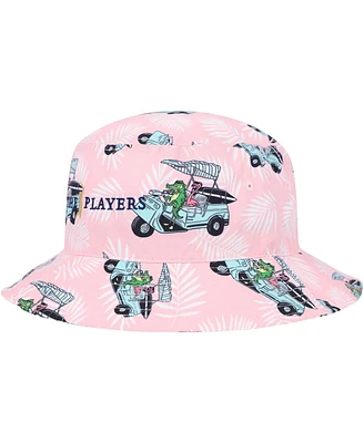 Men's Flomotion Pink The Players Gator & Mingo Bucket Hat