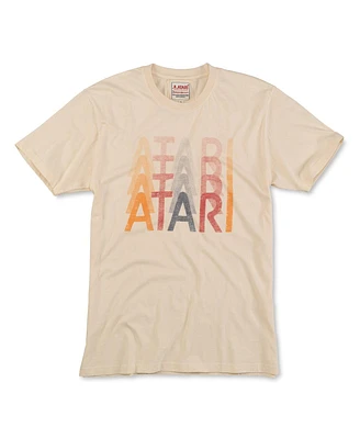 Men's and Women's American Needle Cream Distressed Atari Vintage-Like Fade T-shirt