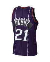 Men's Mitchell & Ness Marcus Camby Purple Toronto Raptors 2001/02 Hardwood Classics Swingman Jersey