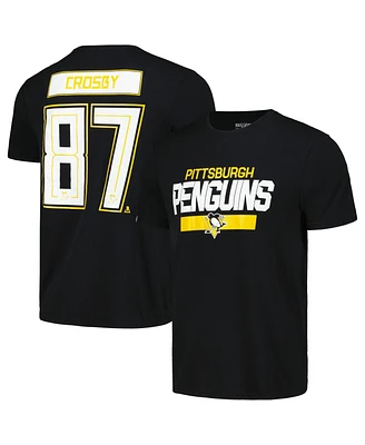 Men's LevelWear Sidney Crosby Black Pittsburgh Penguins Richmond Player Name and Number T-shirt