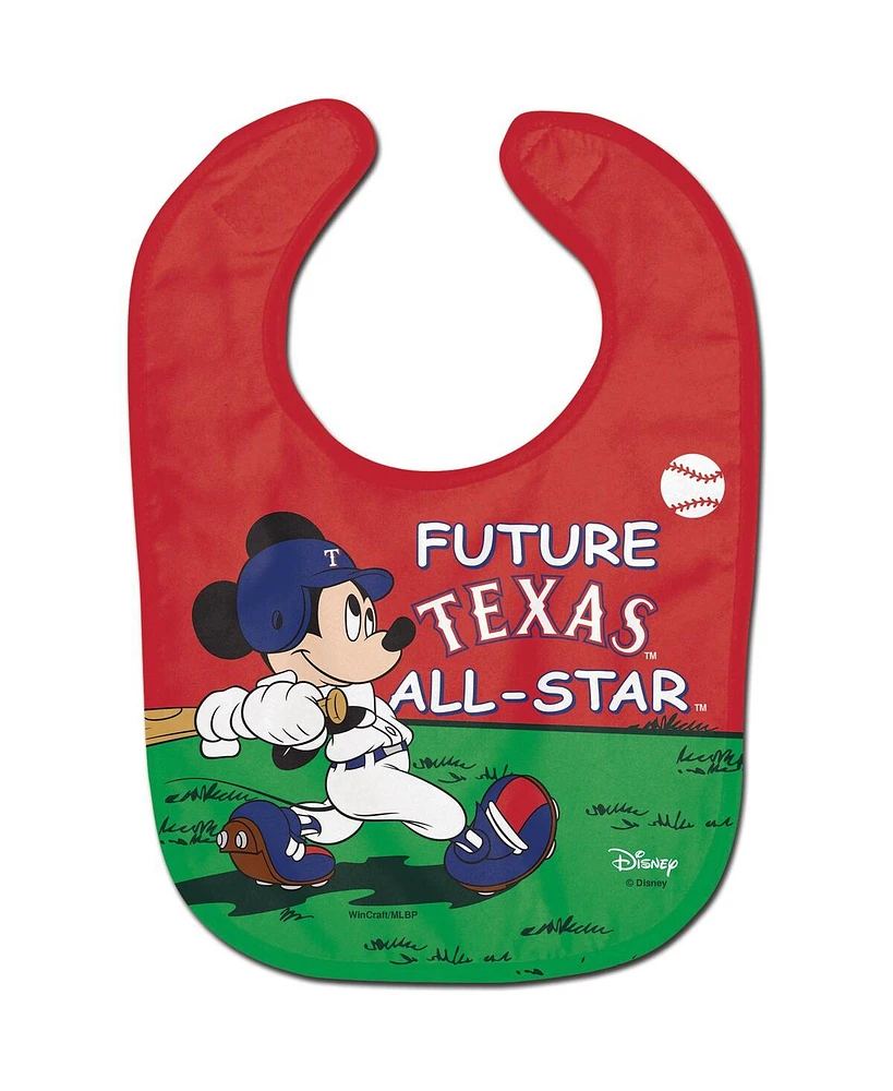 Baby Boys and Girls Wincraft Texas Rangers Disney Mickey All Pro Baby Bib