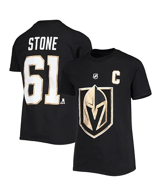 Big Boys Mark Stone Black Vegas Golden Knights Player Name and Number T-shirt