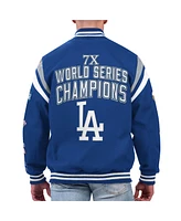 Men's G-iii Sports by Carl Banks Royal Los Angeles Dodgers Quick Full-Snap Varsity Jacket