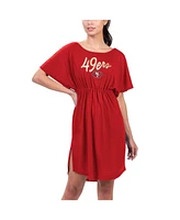 Women's G-iii 4Her by Carl Banks Scarlet San Francisco 49ers Versus Swim Coverup