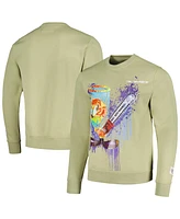 Men's and Women's Freeze Max Olive Looney Tunes Tweety Bird Splatter Horror Pullover Sweatshirt