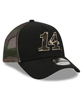 Men's New Era Black Chase Briscoe Camo 9FORTY A-Frame Trucker Adjustable Hat