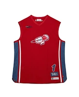 Men's Mitchell & Ness Red And 1 Mixtape Jersey