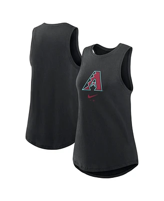 Women's Nike Black Arizona Diamondbacks Legacy Icon High Neck Fashion Tank Top