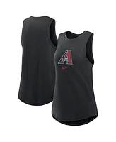 Women's Nike Black Arizona Diamondbacks Legacy Icon High Neck Fashion Tank Top