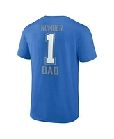 Men's Fanatics Blue Detroit Lions Father's Day T-shirt