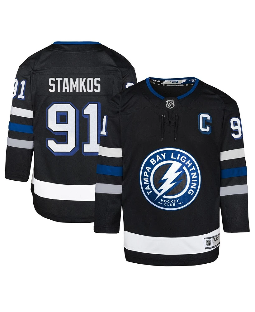 Big Boys Steven Stamkos Black Tampa Bay Lightning Alternate Premier Player Jersey