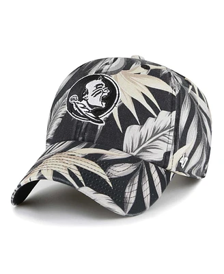 Men's '47 Brand Black Florida State Seminoles Tropicalia Clean Up Adjustable Hat