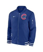 Men's Nike Royal Chicago Cubs Authentic Collection Full-Zip Bomber Jacket