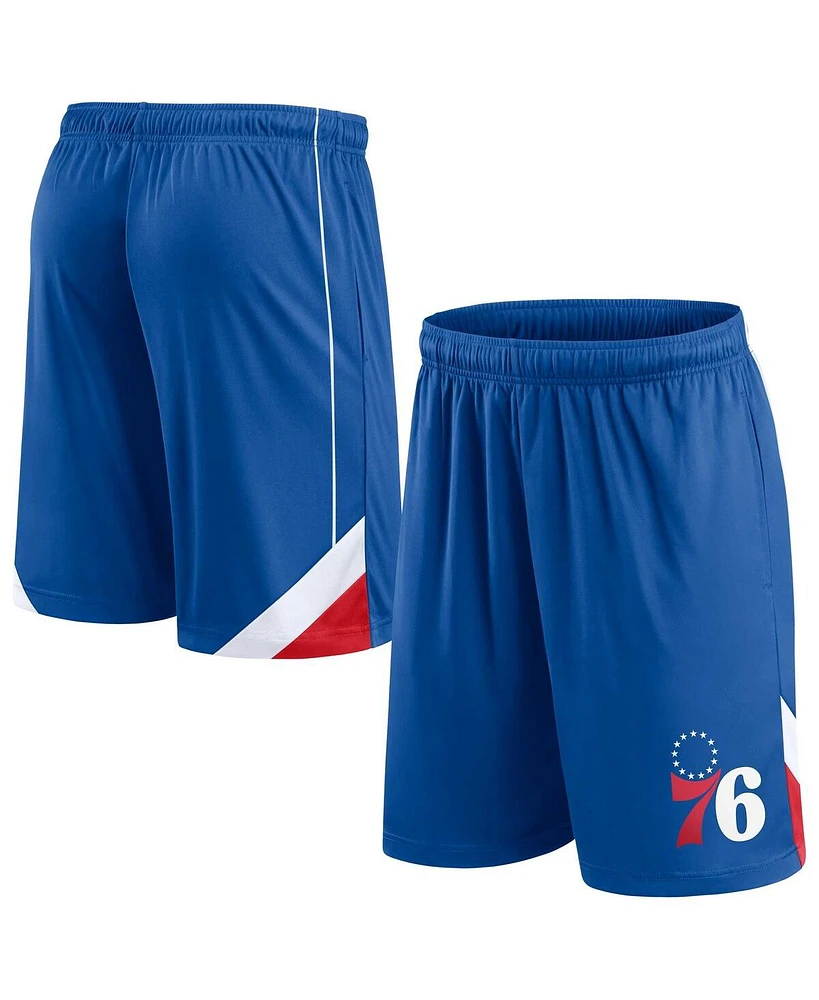 Men's Fanatics Royal Philadelphia 76ers Slice Shorts