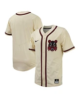 Men's Nike Natural Cincinnati Bearcats Replica Full-Button Baseball Jersey