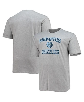 Men's Heathered Gray Memphis Grizzlies Big and Tall Heart & Soul T-shirt