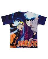 Men's and Women's Dumbgood Blue Naruto Big Print Graphic T-shirt